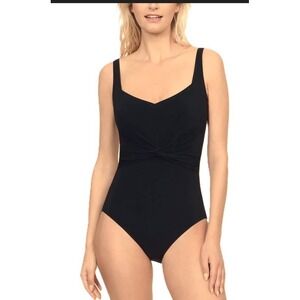 Gottex Beaute Luxury Sweetheart Nexk‎ One Piece Black Swimsuit NWT